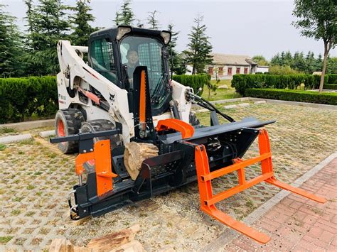 skid steer loading logs|skid steer wood processor.